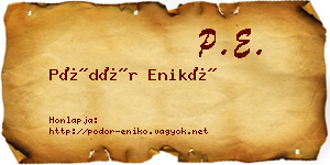 Pödör Enikő névjegykártya