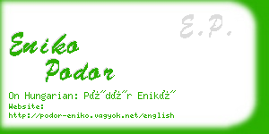 eniko podor business card